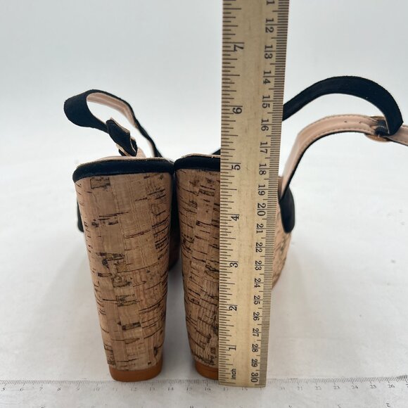 FOWT Women Peep Toe Slingback Platform Wedge Sandals High Heel Buckle Open Toe - Picture 5 of 8